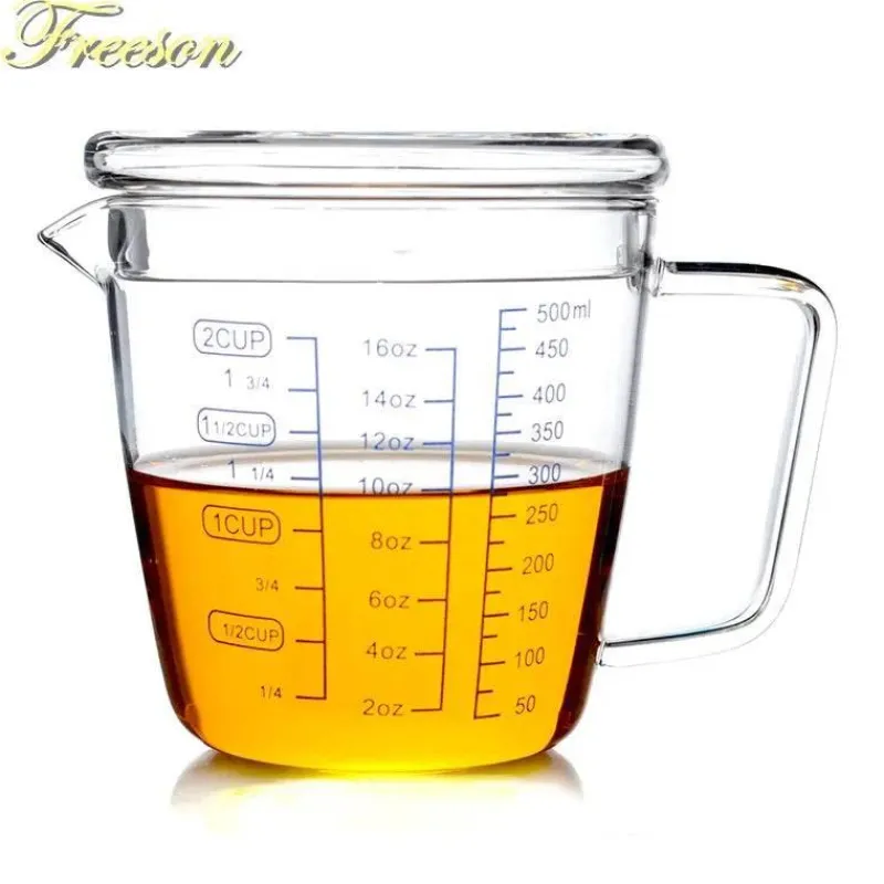 Feast u0026 Flair Küche & Esszimmer-Messbecher aus Glas – Hitzebeständiger Krug für präzises Ausgießen