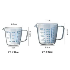 Feast u0026 Flair Küche & Esszimmer-Messbecher aus Glas – Hitzebeständiger Krug für präzises Ausgießen