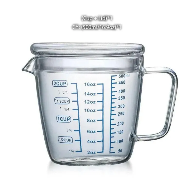 Feast u0026 Flair Küche & Esszimmer-Messbecher aus Glas – Hitzebeständiger Krug für präzises Ausgießen