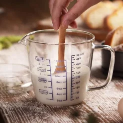 Feast u0026 Flair Küche & Esszimmer-Messbecher aus Glas – Hitzebeständiger Krug für präzises Ausgießen