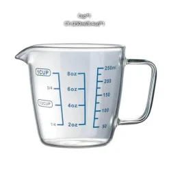 Feast u0026 Flair Küche & Esszimmer-Messbecher aus Glas – Hitzebeständiger Krug für präzises Ausgießen