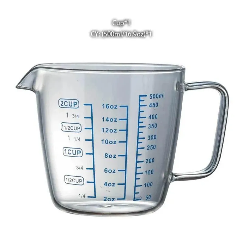 Feast u0026 Flair Küche & Esszimmer-Messbecher aus Glas – Hitzebeständiger Krug für präzises Ausgießen