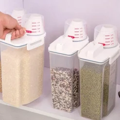 Space Savvy Küche & Esszimmer-Messbecherdeckel - Getreideaufbewahrungsspender