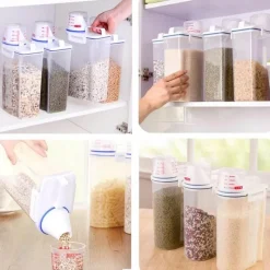 Space Savvy Küche & Esszimmer-Messbecherdeckel - Getreideaufbewahrungsspender