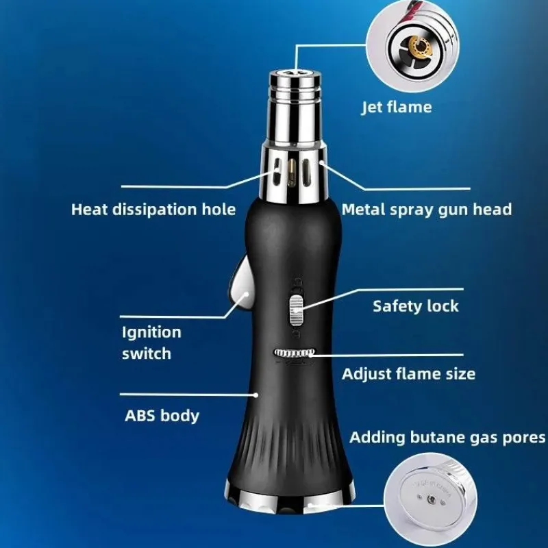 The Outdoor Vault Camping-Werkzeuge|Camping Im Freien-Metall-Turbinen-Fackelfeuerzeug - Flammenanzünder für den Außenbereich