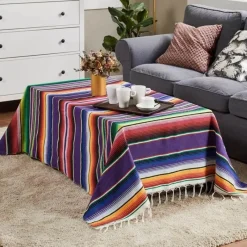 Warm Embrace Bettzeug-Mexikanische gewebte Quastendecke - Buntes Sofa-Überwurf-Tischdecken-Dekor