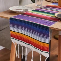 Warm Embrace Bettzeug-Mexikanische gewebte Quastendecke - Buntes Sofa-Überwurf-Tischdecken-Dekor