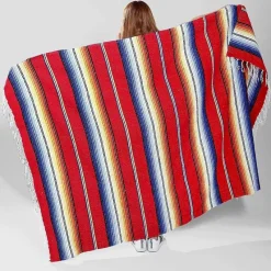 Snug u0026 Soft Bettzeug-Mexikanisches gestreiftes Strandtuch – Jacquardgewebte Outdoordecke