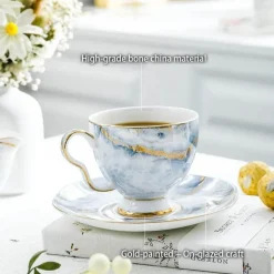 The Cozy Mug Küche & Esszimmer-Michelozzo Kaffeeset - Edles Kaffeeservice mit Tassen und Untertassen