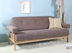 Cozy Living Möbel-Mid Century Modern Leinensofa - Bunte Couch