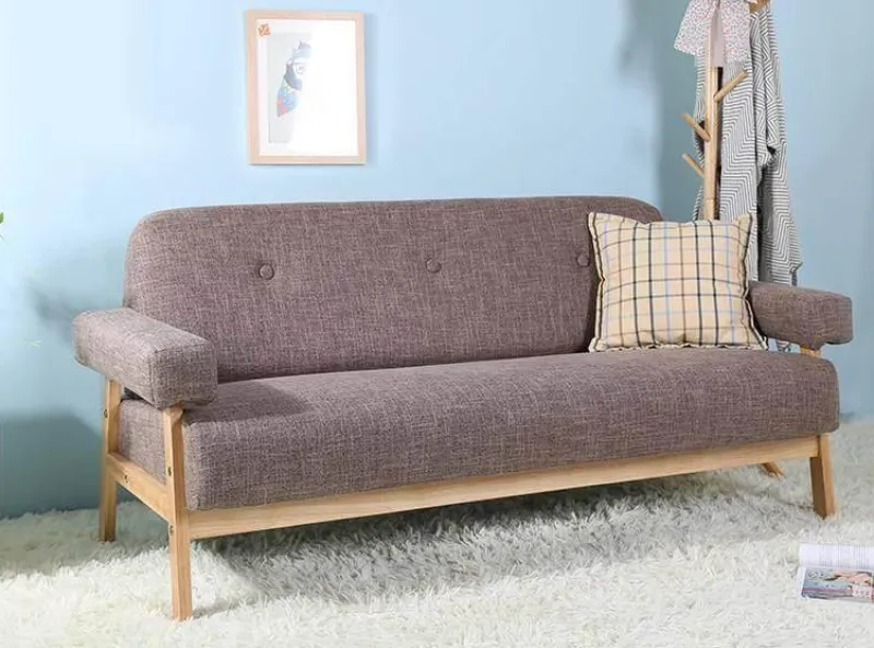 Cozy Living Möbel-Mid Century Modern Leinensofa - Bunte Couch
