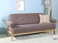 Cozy Living Möbel-Mid Century Modern Leinensofa - Bunte Couch
