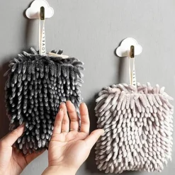 Tom Küche & Esszimmer-Mikrofaser-Chenille-Handtuch – weiches, saugfähiges, schnell trocknendes Handtuch mit Schlaufen