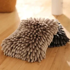 Tom Küche & Esszimmer-Mikrofaser-Chenille-Handtuch – weiches, saugfähiges, schnell trocknendes Handtuch mit Schlaufen