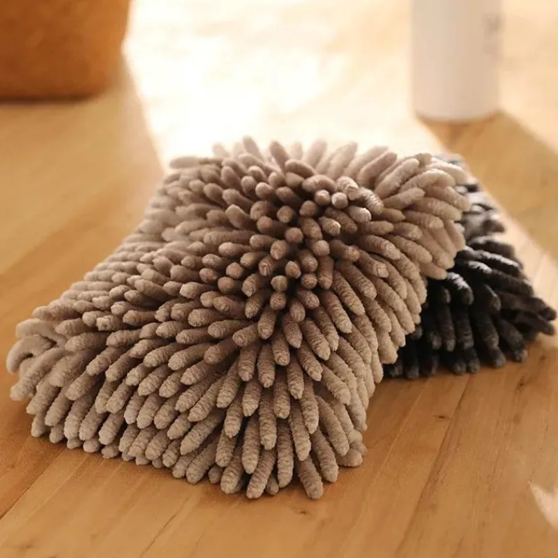 Tom Küche & Esszimmer-Mikrofaser-Chenille-Handtuch – weiches, saugfähiges, schnell trocknendes Handtuch mit Schlaufen
