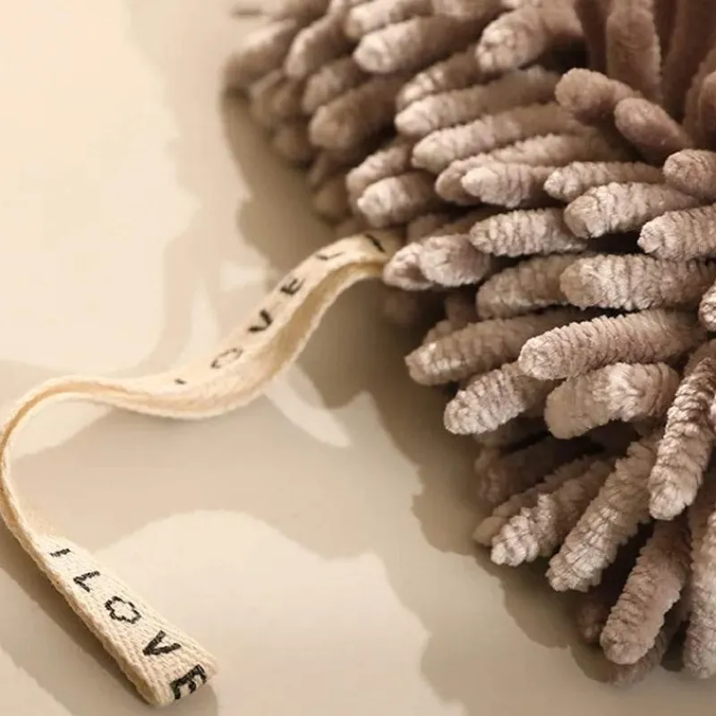 Tom Küche & Esszimmer-Mikrofaser-Chenille-Handtuch – weiches, saugfähiges, schnell trocknendes Handtuch mit Schlaufen