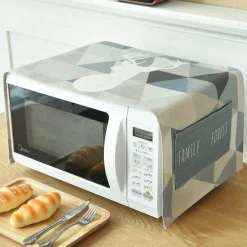 Space Savvy Küche & Esszimmer-Mikrowellenabdeckung aus Baumwolle - Artsy Kitchen Organizer