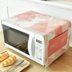 Space Savvy Küche & Esszimmer-Mikrowellenabdeckung aus Baumwolle - Artsy Kitchen Organizer