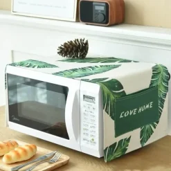 Space Savvy Küche & Esszimmer-Mikrowellenabdeckung aus Baumwolle - Artsy Kitchen Organizer