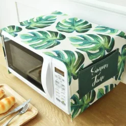 Space Savvy Küche & Esszimmer-Mikrowellenabdeckung aus Baumwolle - Artsy Kitchen Organizer