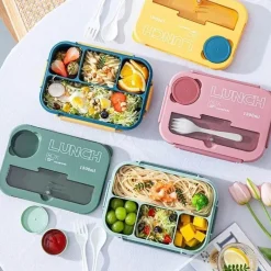 Tom Küche & Esszimmer-Mikrowellengeeignetes Bento-Lunchbox-Set mit Besteck für Kinder – 1300 ml Fassungsvermögen