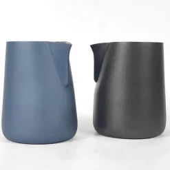 Tom Küche & Esszimmer-Milchaufschäumkännchen aus Edelstahl – 400 ml Kaffeedampfer für Schaum in Barista-Qualität