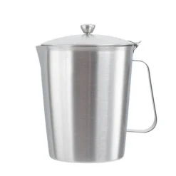 Tom Küche & Esszimmer-Milchaufschäumkrug aus Edelstahl mit Deckel - Messbecher