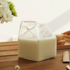 The Cozy Mug Küche & Esszimmer-Milchglasdekor - Handgemachtes transparentes Glasgeschirr