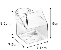 The Cozy Mug Küche & Esszimmer-Milchglasdekor - Handgemachtes transparentes Glasgeschirr