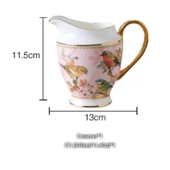 Feast u0026 Flair Küche & Esszimmer-Milchkännchen aus Bone China – Eleganter Milchkännchen für Tee und Kaffee