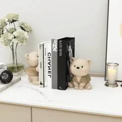 The Finishing Touch Wohndeko-Milo Bär Buchstützen – Niedliche Kinderzimmerdekoration, Kinderzimmerzubehör