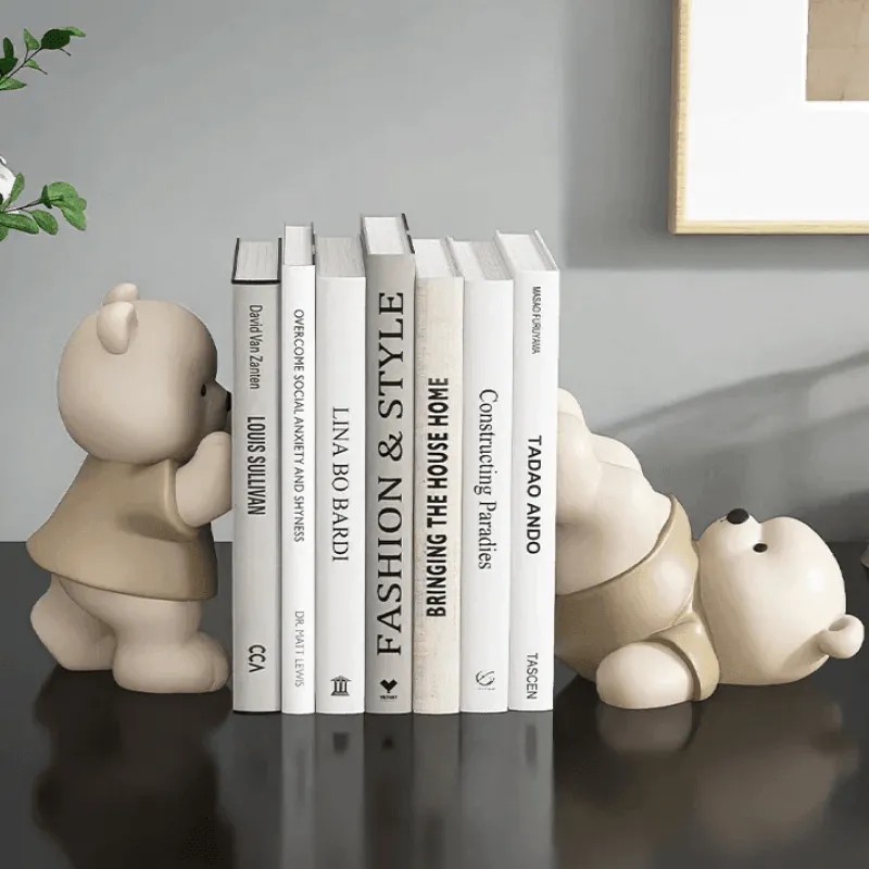 The Finishing Touch Wohndeko-Milo Bär Buchstützen – Niedliche Kinderzimmerdekoration, Kinderzimmerzubehör