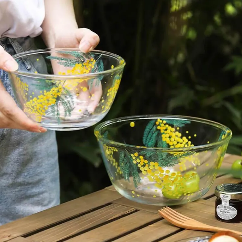 Elegance at the Table Küche & Esszimmer-Mimosa-Glasschale – elegantes, dekoratives Serviergericht für die Unterhaltung