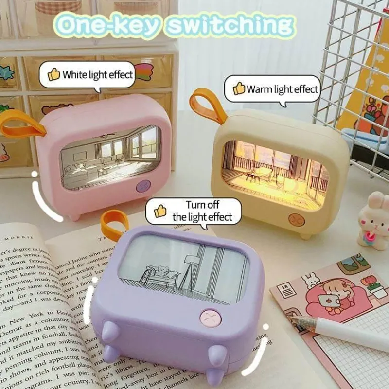 Ember u0026 Ivy Beleuchtung-Mini Art TV Nachtlampe - Dekorativer Wohnakzent