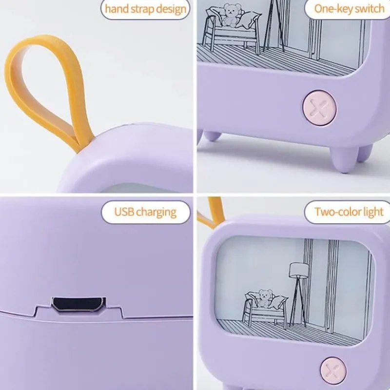 Ember u0026 Ivy Beleuchtung-Mini Art TV Nachtlampe - Dekorativer Wohnakzent