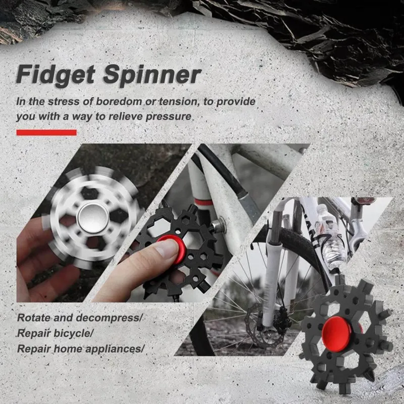 Roam Ready Outdoor-Artikel|Heimwerkzeuge-Mini Fidget Spinner – Kompaktes Werkzeug zum Stressabbau