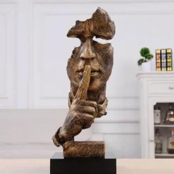 Comfort u0026 Style Wohndeko-Miniatur-Schreibtischskulptur – Elegantes Schweigen ist Golddekor