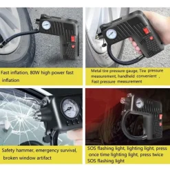 Wild u0026 Free Gear Autozubehör|Fahrräder & Verkehr-Mini-Autoreifenfüller mit Kabel - Tragbarer Luftkompressor