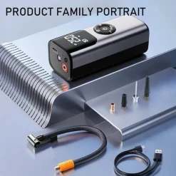 Wild u0026 Free Gear Autozubehör|Automobilindustrie-Mini-Autoreifenpumpe mit kabelloser Funktion – tragbarer Luftkompressor
