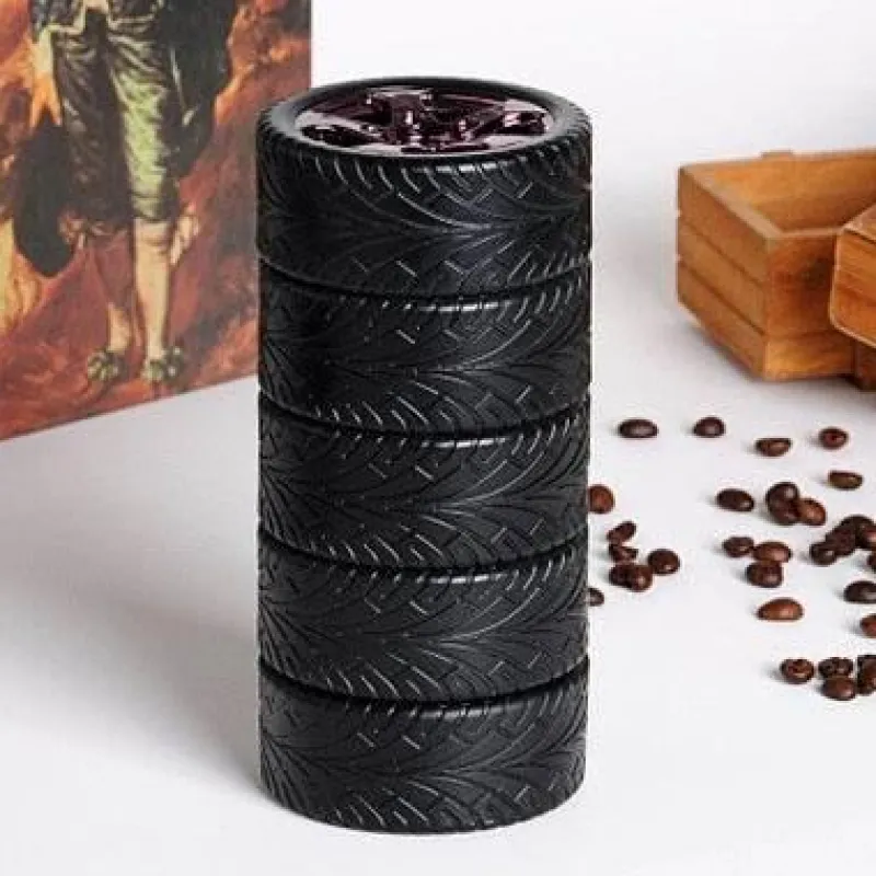 Cup Couture Camping-Werkzeuge|Outdoor-Artikel-Mini-Autoreifen-Thermoskanne – Kreativer Reisebecher für Autos