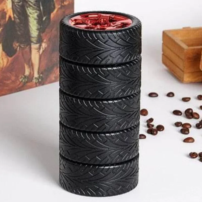 Cup Couture Camping-Werkzeuge|Outdoor-Artikel-Mini-Autoreifen-Thermoskanne – Kreativer Reisebecher für Autos