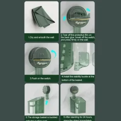 The Blissful Bath Badezimmer-Mini-Badezimmer-Organizer mit Saugnapf – platzsparendes Aufbewahrungsregal