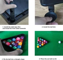 The Decor Haven Outdoor-Gadgets|Outdoor-Artikel-Mini-Billardtisch – Kompaktes Billardspiel für den Schreibtisch