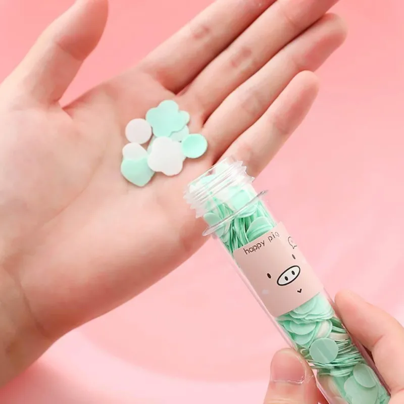 The Relaxation Nook Gesundheits-Gadgets|Gesundheits- Und Entspannungstools-Mini-Blumen-Schäumende Papierseife - Bunte Seifenstücke in Reisegröße