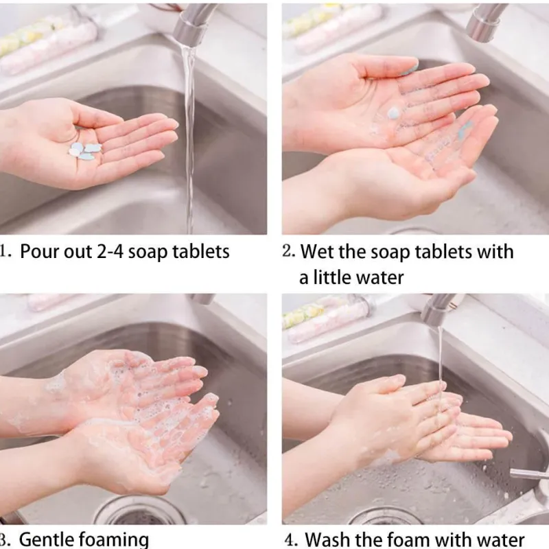 The Relaxation Nook Gesundheits-Gadgets|Gesundheits- Und Entspannungstools-Mini-Blumen-Schäumende Papierseife - Bunte Seifenstücke in Reisegröße