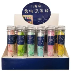 The Relaxation Nook Gesundheits-Gadgets|Gesundheits- Und Entspannungstools-Mini-Blumen-Schäumende Papierseife - Bunte Seifenstücke in Reisegröße