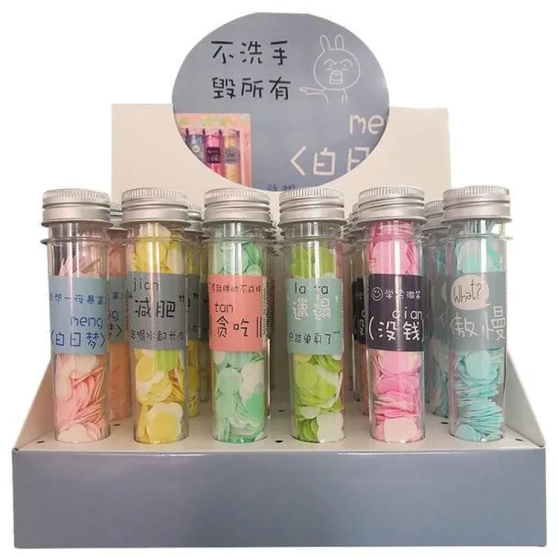 The Relaxation Nook Gesundheits-Gadgets|Gesundheits- Und Entspannungstools-Mini-Blumen-Schäumende Papierseife - Bunte Seifenstücke in Reisegröße