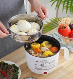 The Culinary Kit Küche & Esszimmer-Mini-Elektro-Hotpot-Kocher - Doppelschicht-Reiskocher