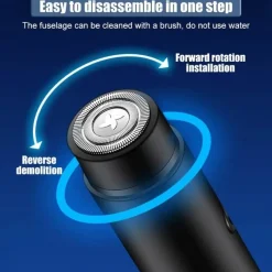 PureGlow Männerpflege|Körperpflege-Mini-Elektrorasierer – Kompaktes Gesichtspflegegerät