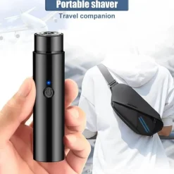 PureGlow Männerpflege|Körperpflege-Mini-Elektrorasierer – Kompaktes Gesichtspflegegerät